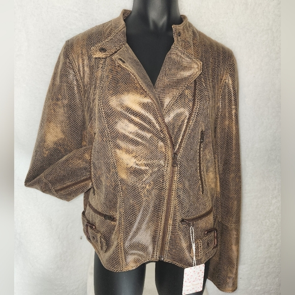 Free People Vegan Leather Jacket size XL - Picture 3 of 5